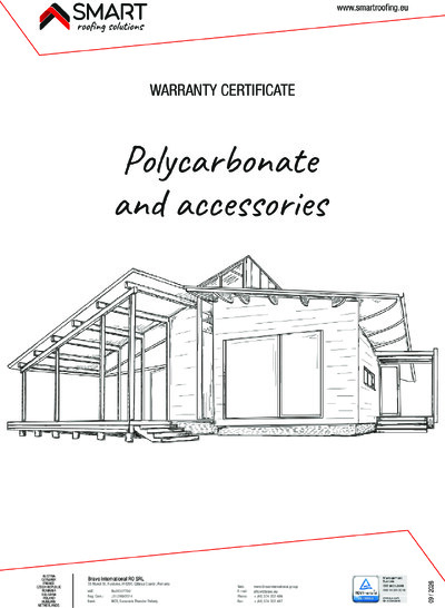 WARRANTY CERTIFICATE POLYCARBONATE