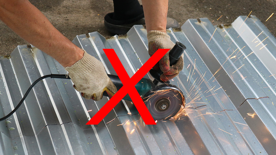 Why Shouldn't You Cut Roofing Sheets with an Angle Grinder? Risk of Warranty Loss