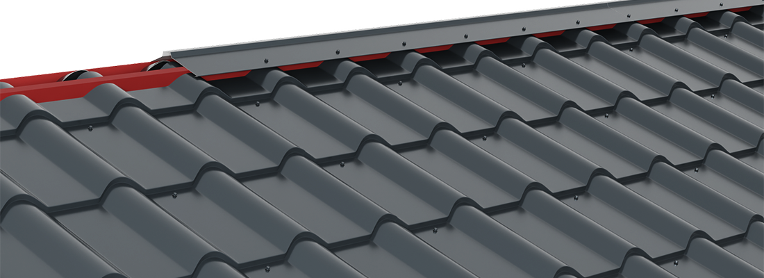 RIDGE SEALING STRIPES - MEDITERAN ROOF TILE