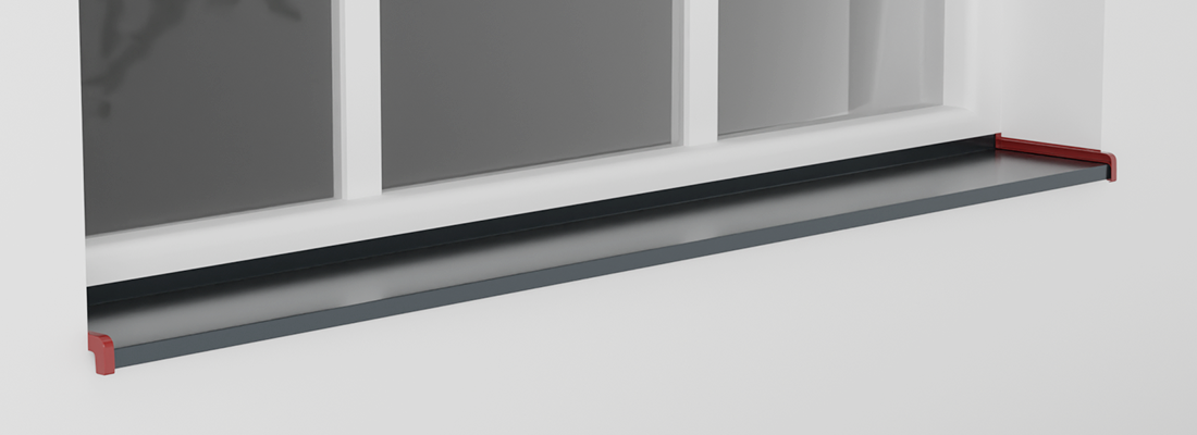 PVC CAP FOR ALUMINUM WINDOWS SILLS 225 MM